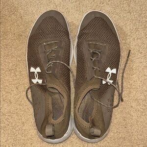 Under Armour Brown and White Sneakers